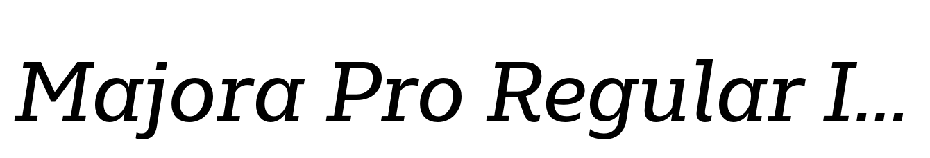 Majora Pro Regular Italic